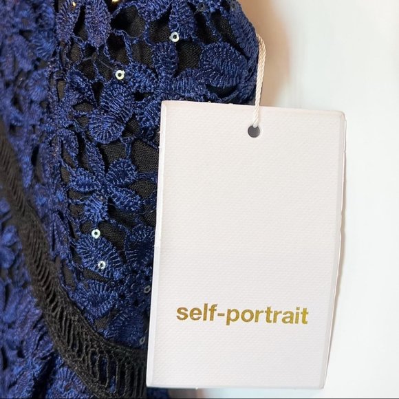 Sexy Blue Lace Bodice Side Split Midi Dress - Picture 11 of 17